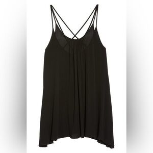 Elan Black Strappy Criss Cross Back Flowy Dress Sz. M NEW!